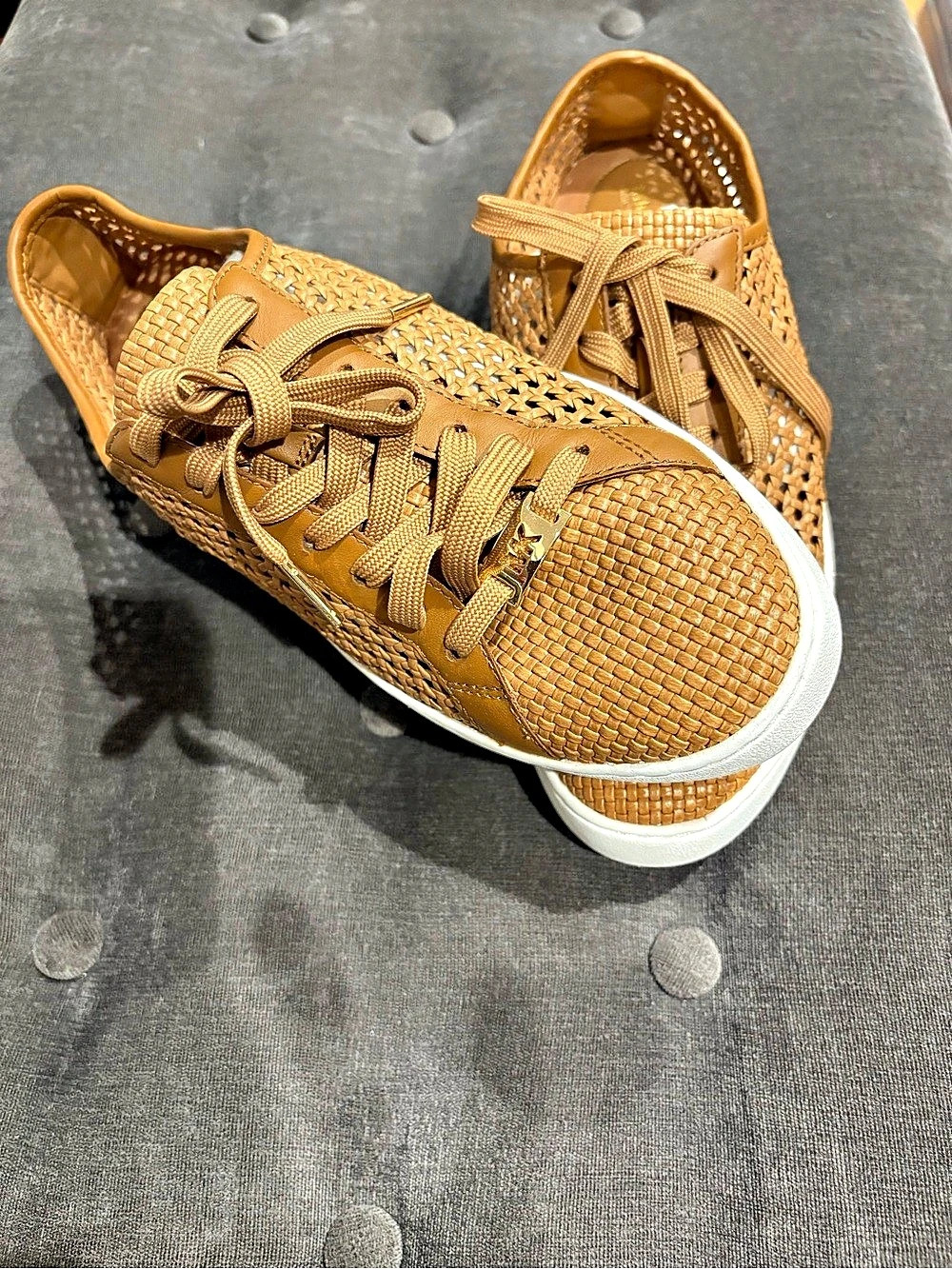 Michael Kors Keaton Woven Sneakers in Brown